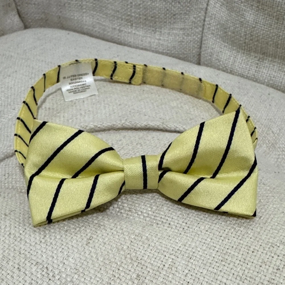 Janie and Jack Yellow Striped Kids Bow Tie